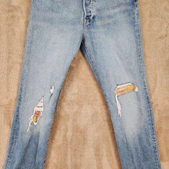 Levi's Made & Crafted Big E 501 Jeans Blue Denim Women's Size 24x28 Button Fly - Picture 15 of 16